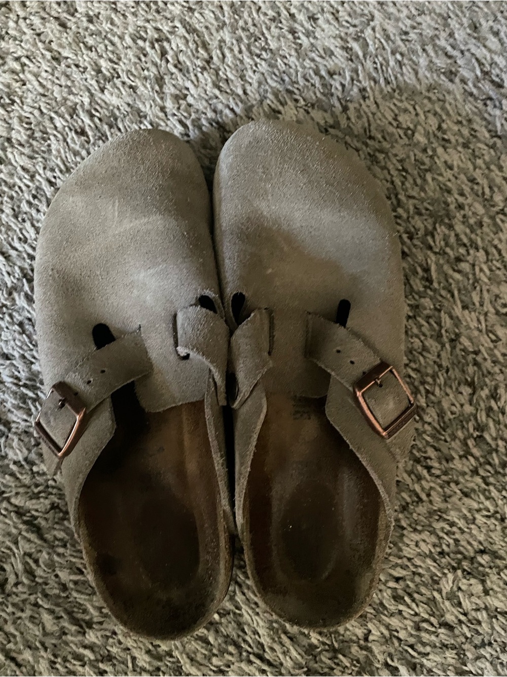 Birkenstock Boston Suede in Taupe - Picture 2 of 4